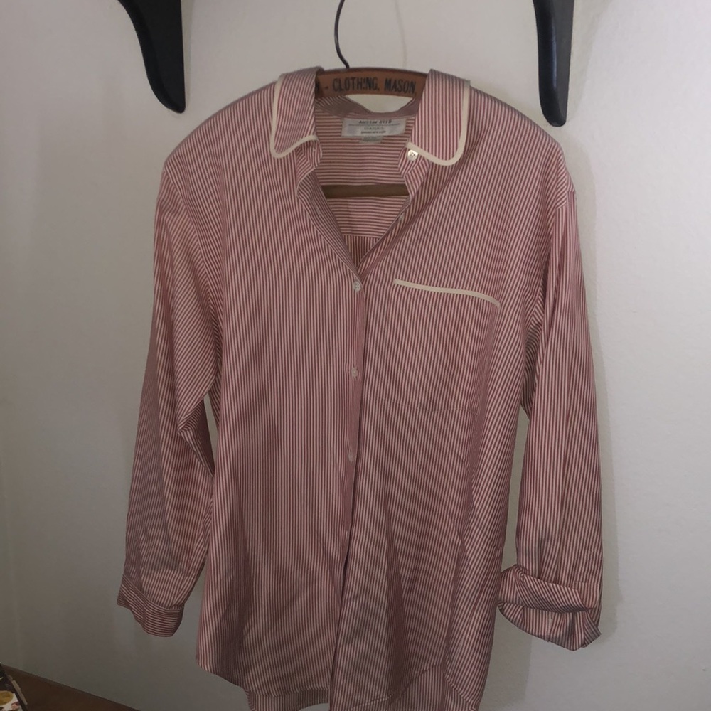 Vntg♥️AUSTIN REED Classics SILK Tunic Button Front or Night Shirt euc